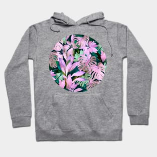 Tropical Night Magenta & Emerald Jungle Hoodie